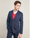 Navy blue cotton suit jacket