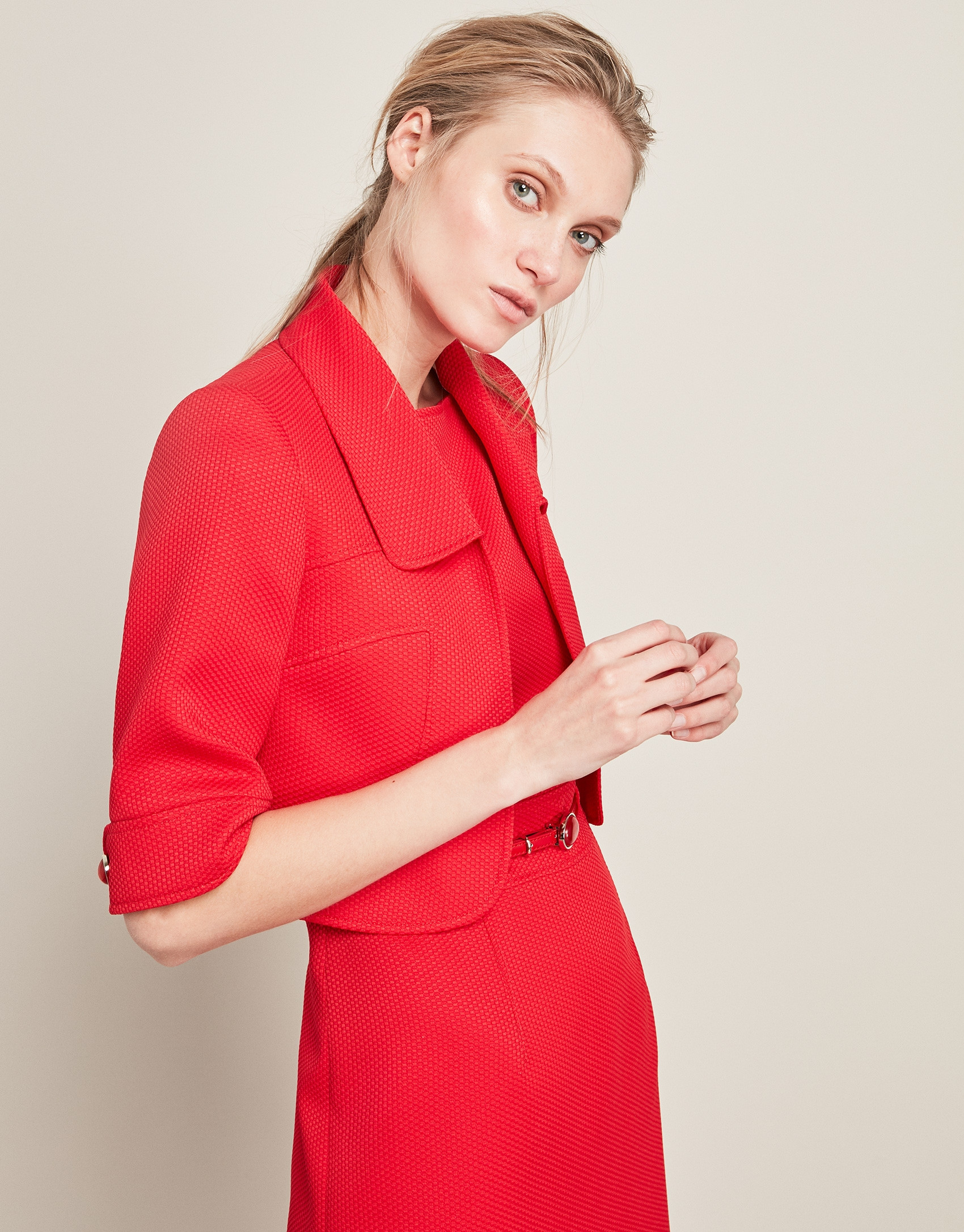 Red bolero jacket