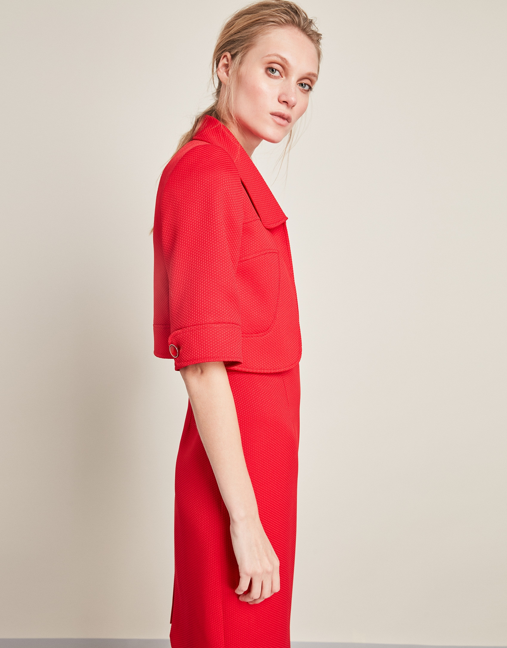 Red bolero jacket