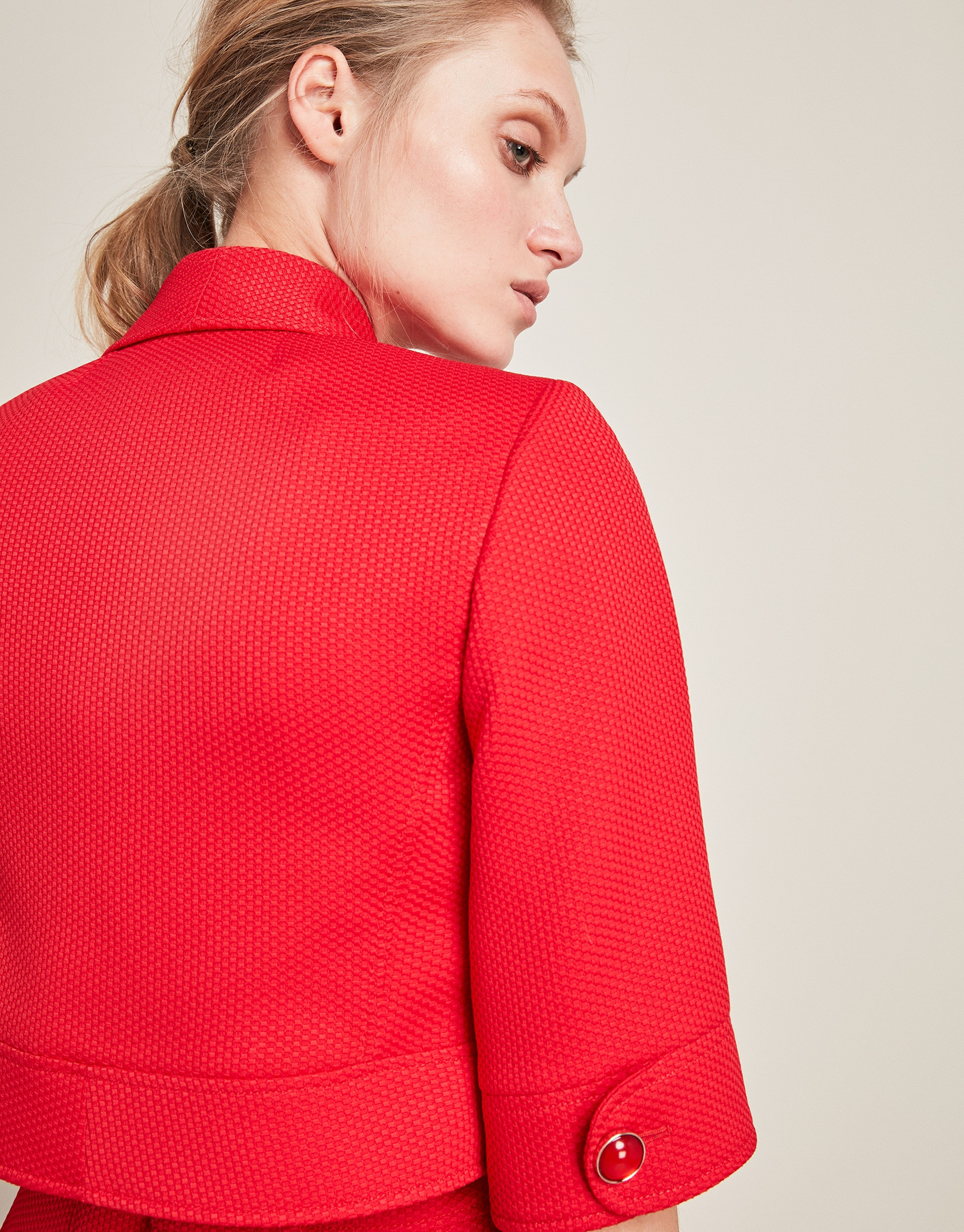Red bolero jacket