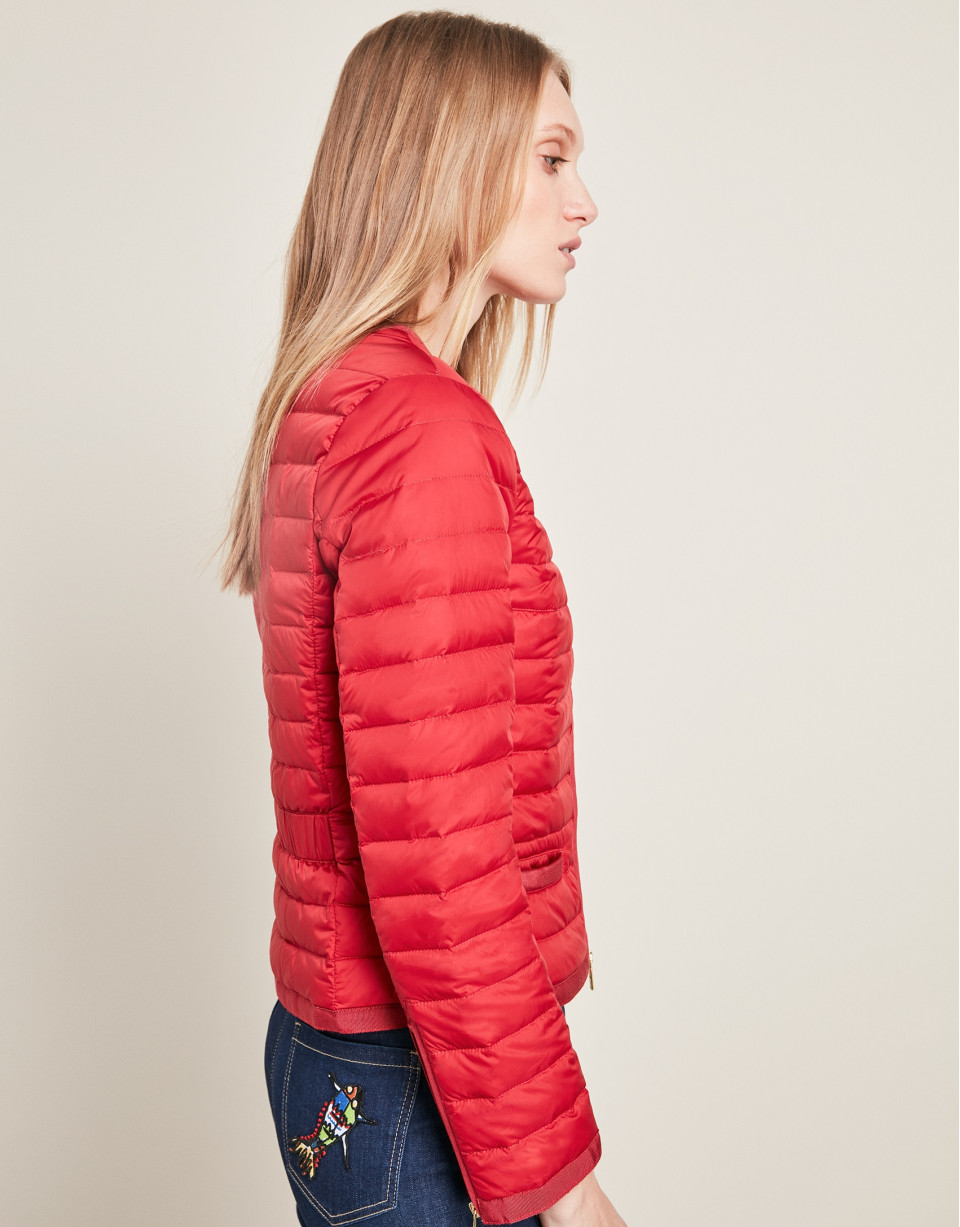 Cazadora plumífero roja