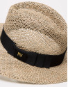 Beige Fedora hat