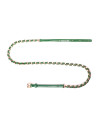 Green metallic braided belt 
