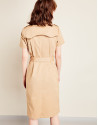 Vestido camisero loneta visón