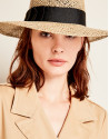 Beige Fedora hat