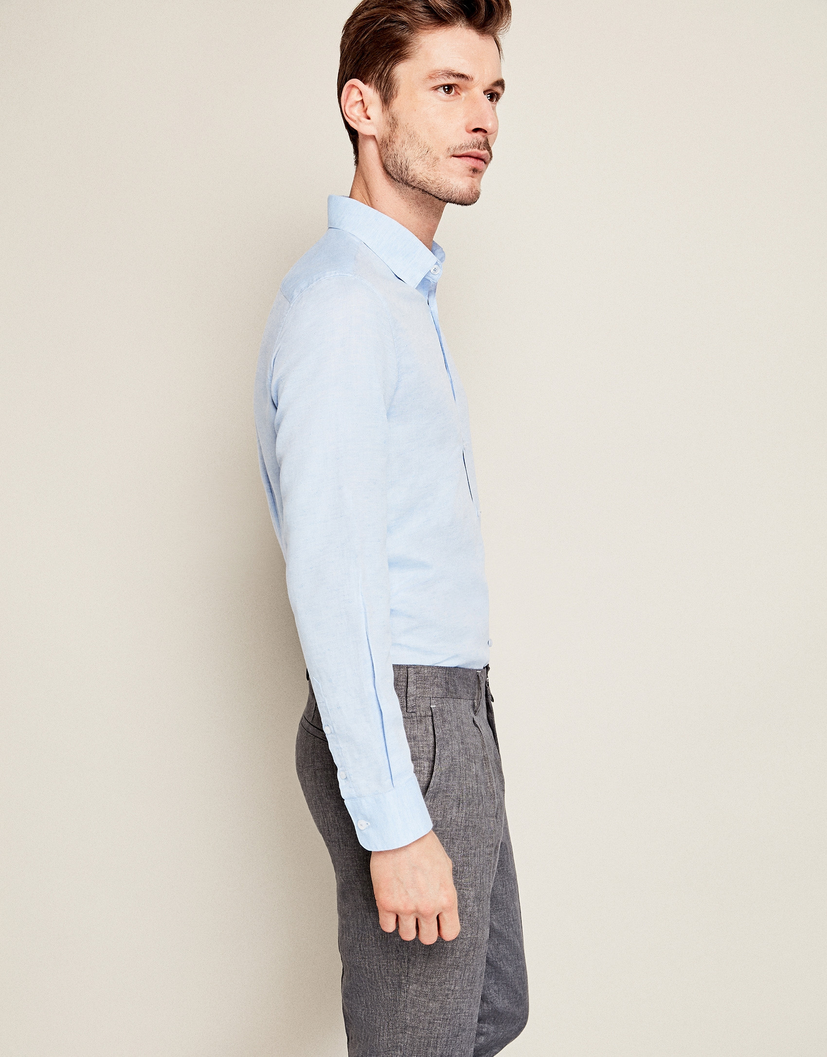 Gray linen pants