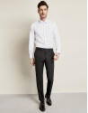 Plain white cotton dress shirt
