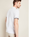 Polo piqué de algodón blanco