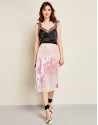 Pink skirt with iridescent sequins