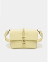 Bolso cartera Joyce amarilla cierre cordón