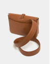 Bolso cartera Joyce color cuero cierre cordón