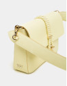 Bolso cartera Joyce amarilla cierre cordón