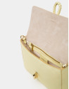 Bolso cartera Joyce amarilla cierre cordón