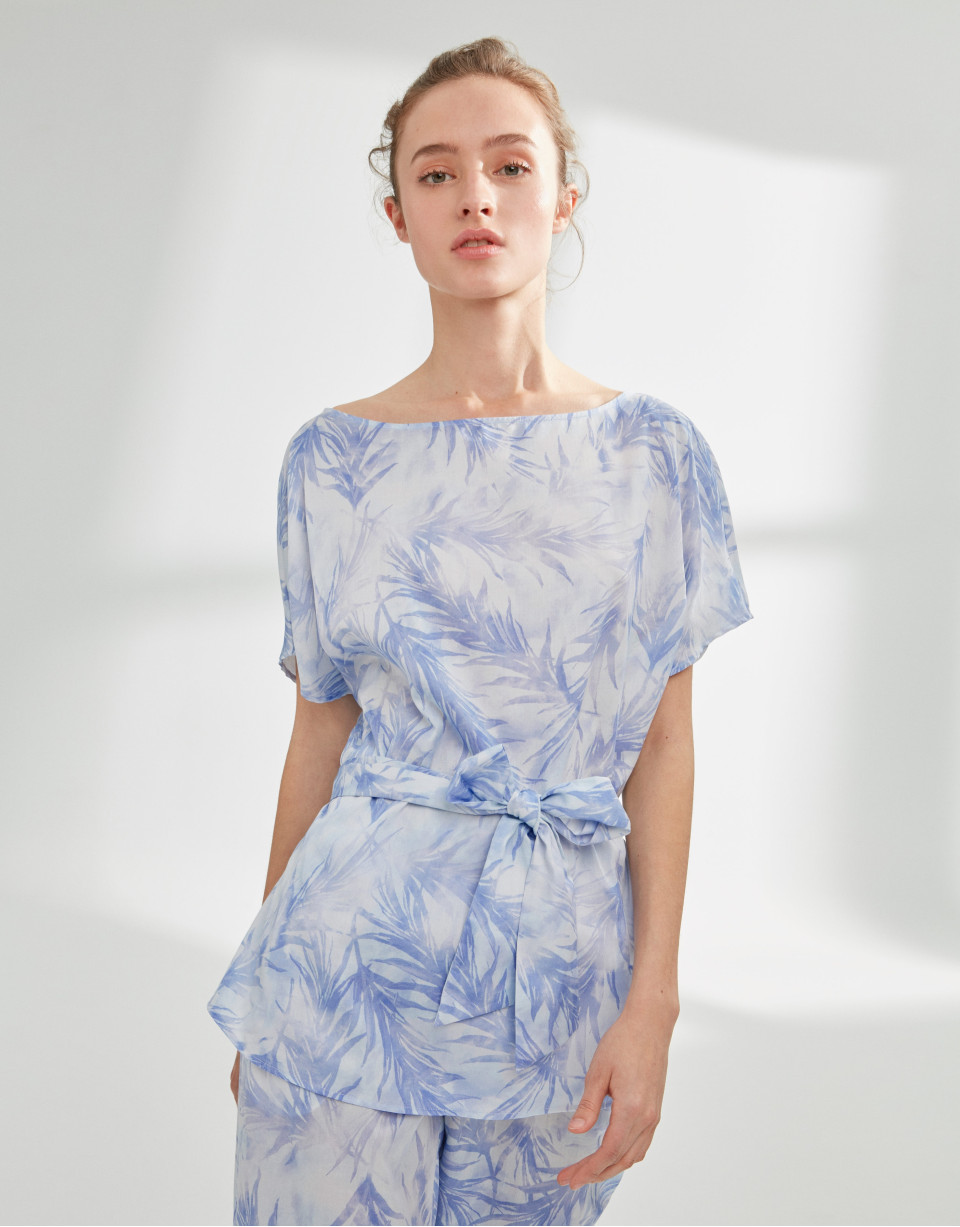Blusón oversize azul