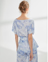 Blue oversized blouse