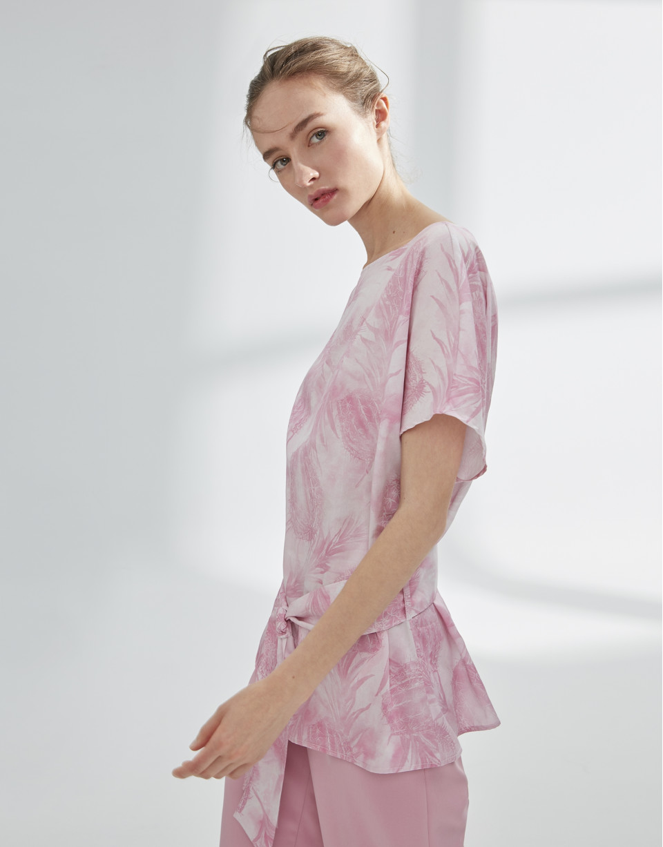 Pink oversized blouse