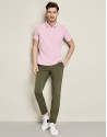 Polo piqué de algodón rosa