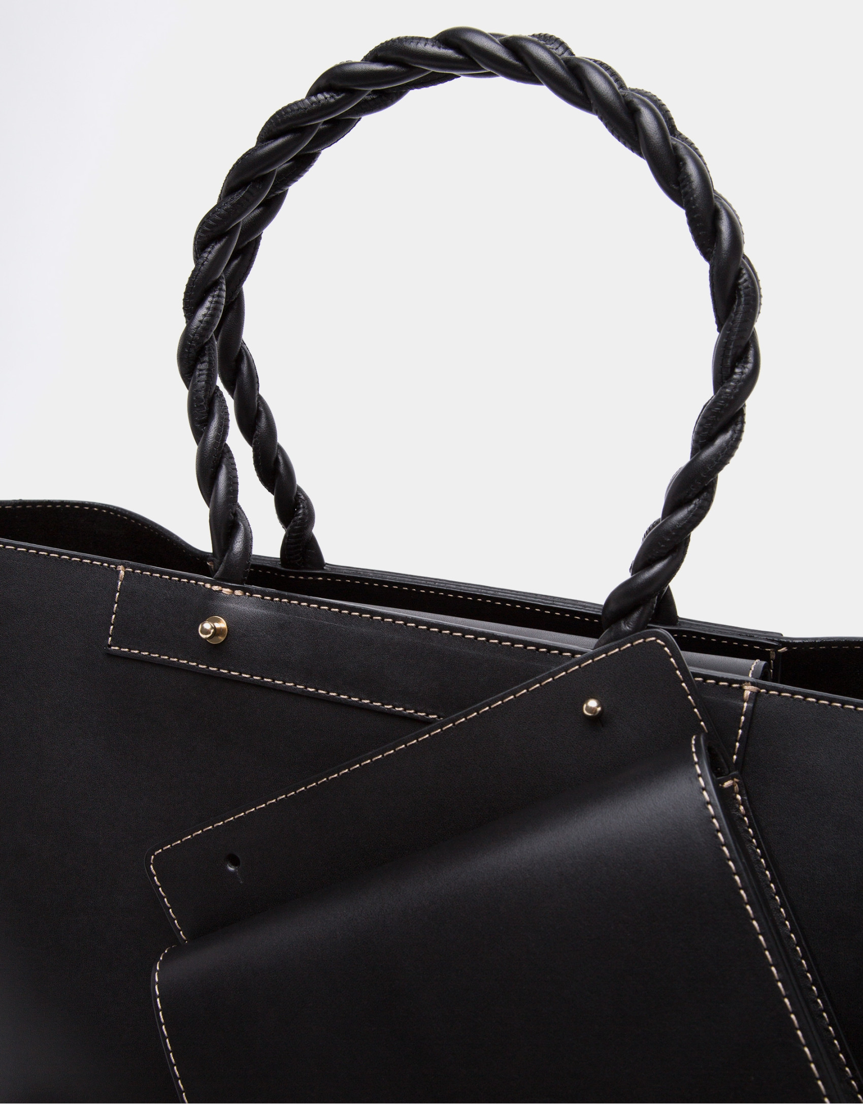 Bolso Tote Garden piel negra