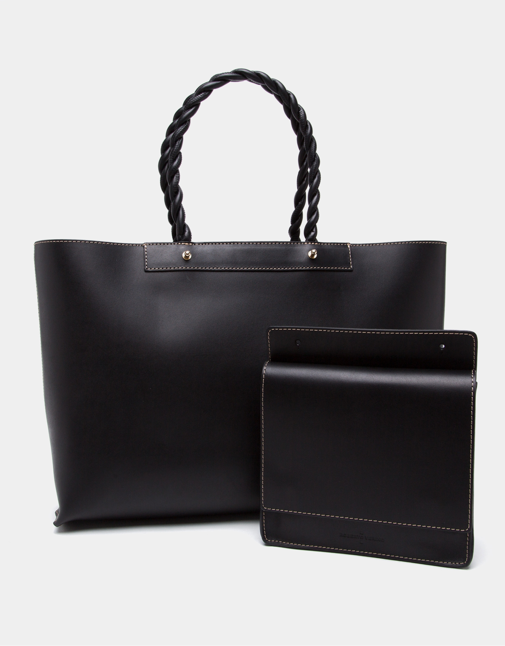 Bolso Tote Garden piel negra