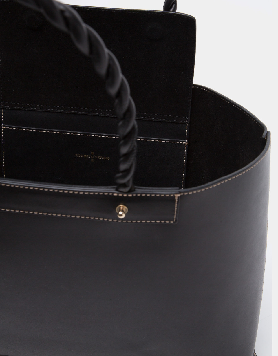 Bolso Tote Garden piel negra