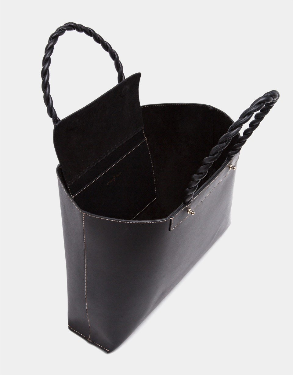 Bolso Tote Garden piel negra