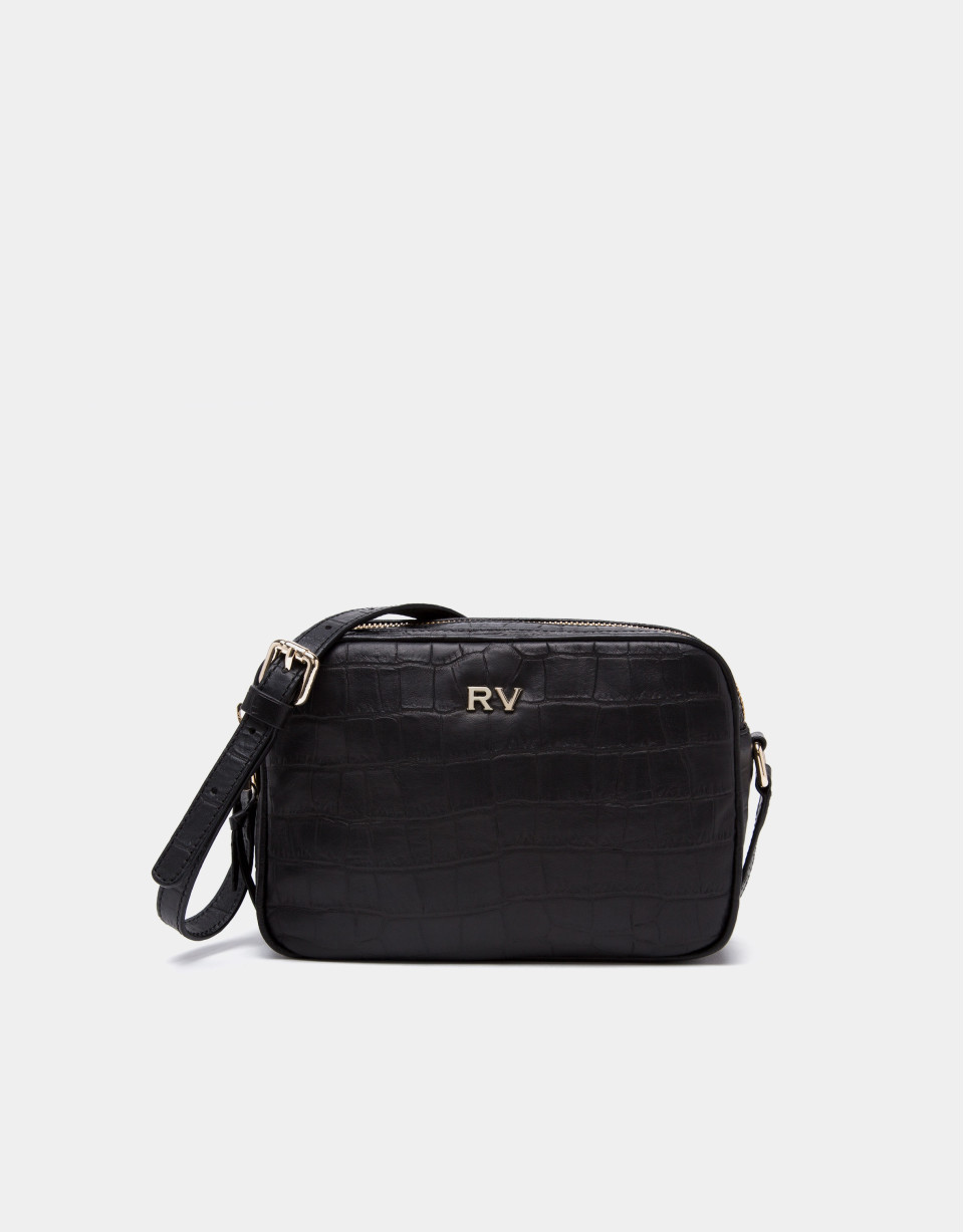 Black alligator Taylor shoulder bag