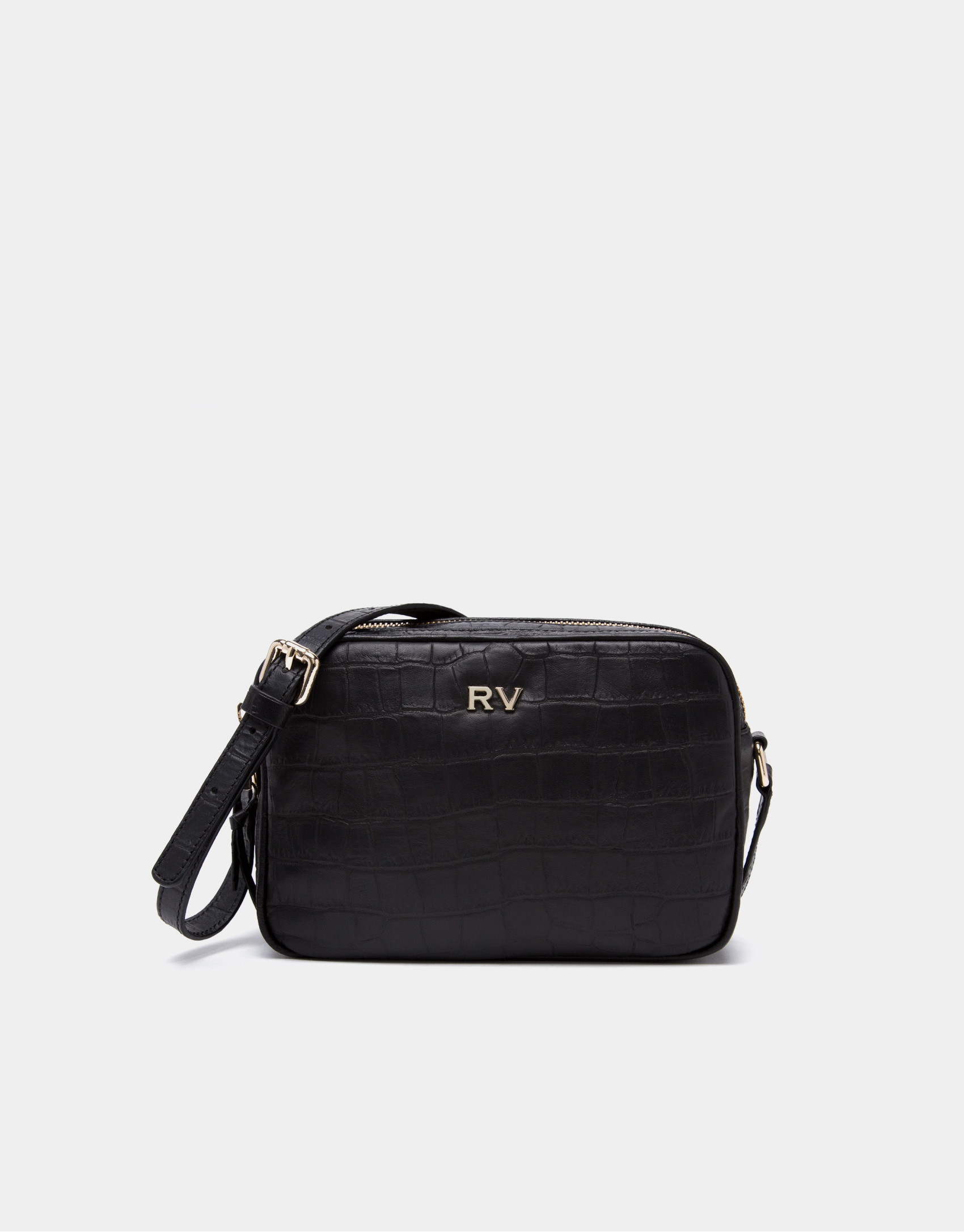 Black alligator Taylor shoulder bag
