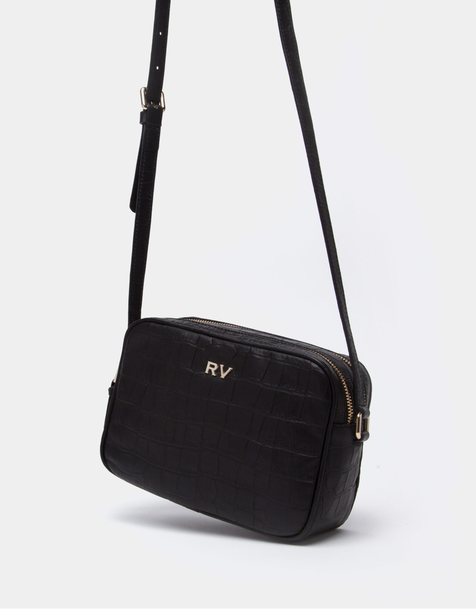 Black alligator Taylor shoulder bag
