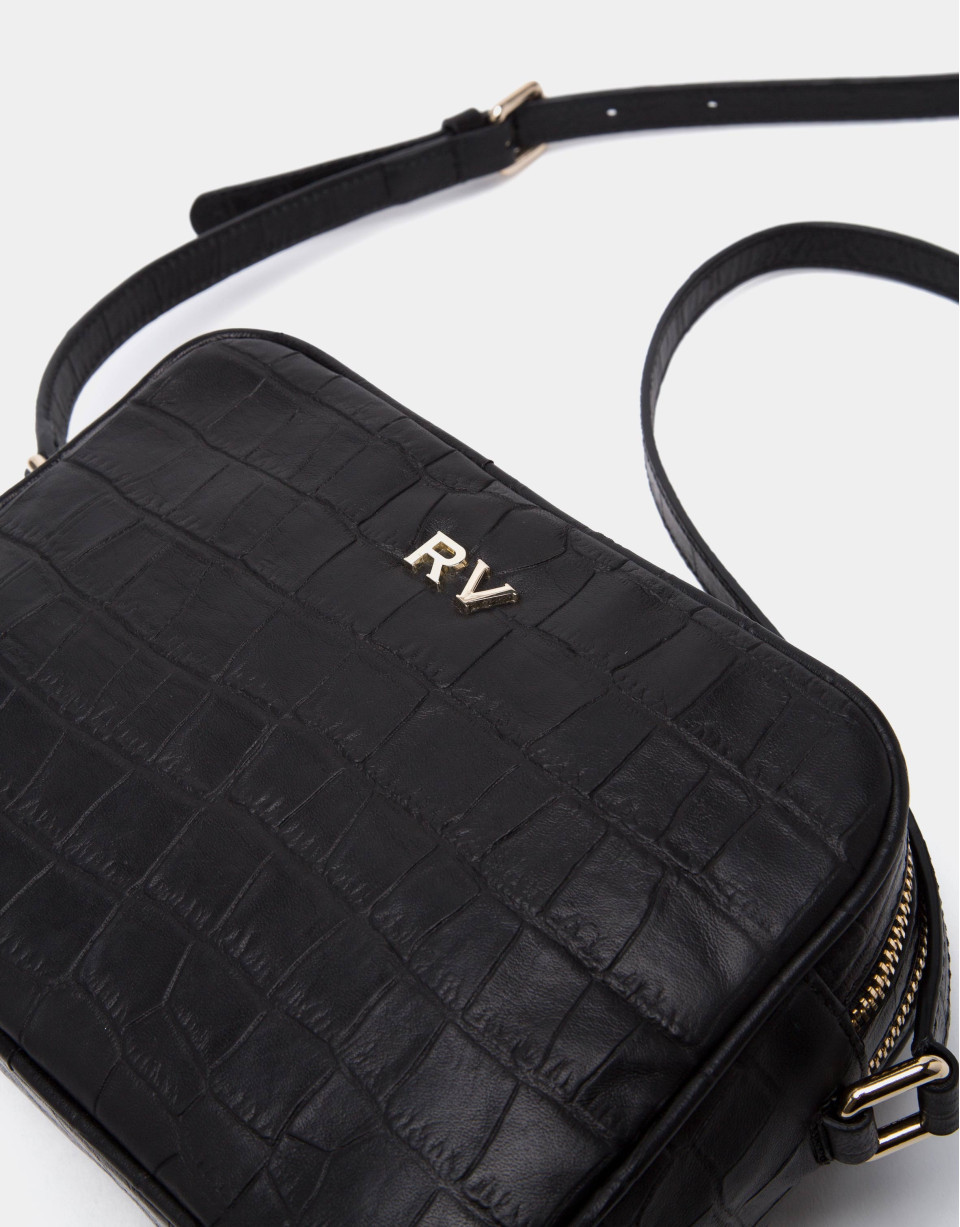 Black alligator Taylor shoulder bag