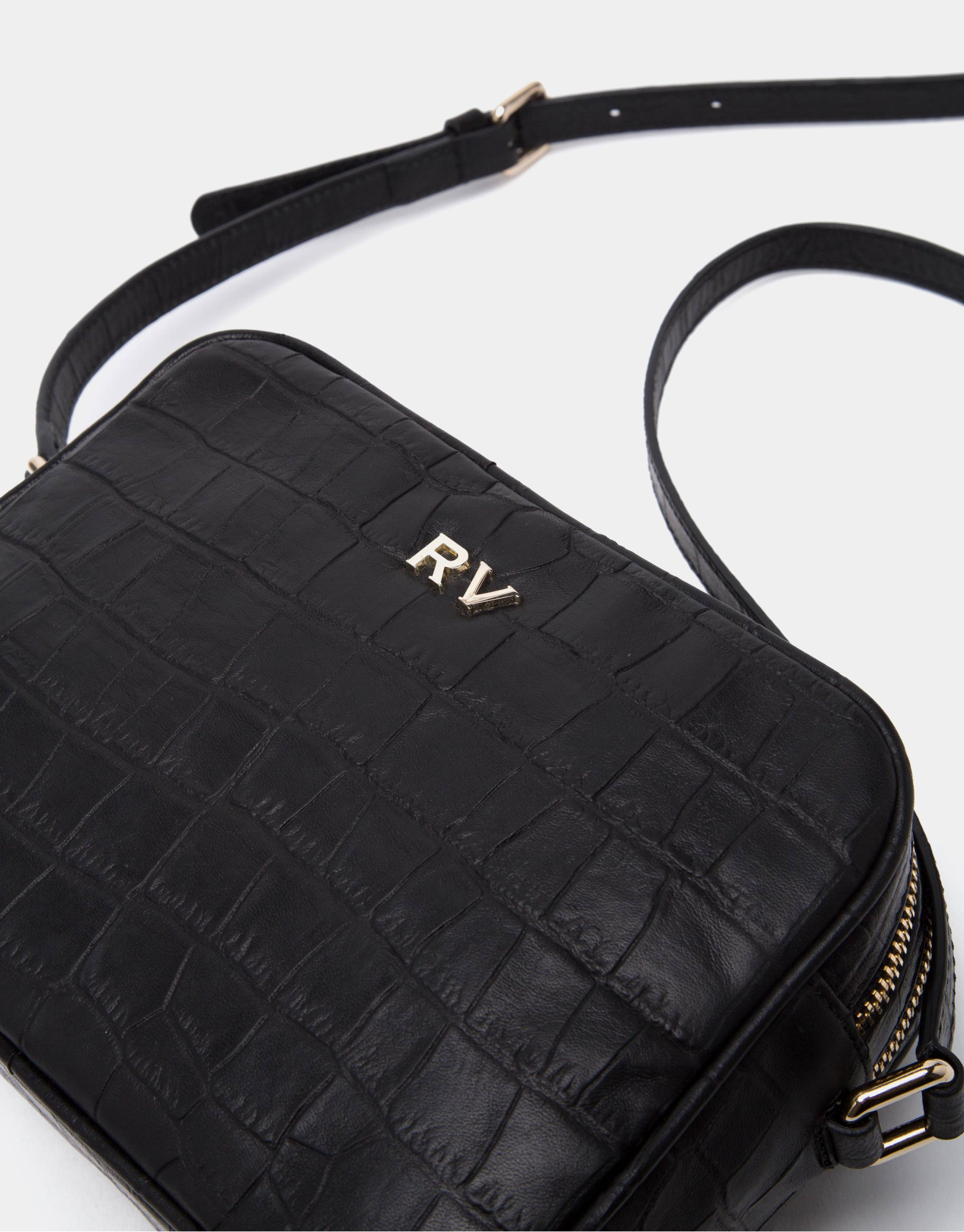 Black alligator Taylor shoulder bag