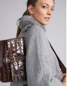 Bolso cartera Joyce cordón coco marrón
