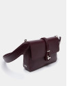 Bolso cartera Joyce cordón piel burdeos