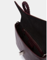Bolso cartera Joyce cordón piel burdeos