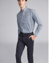 Navy blue cotton chinos