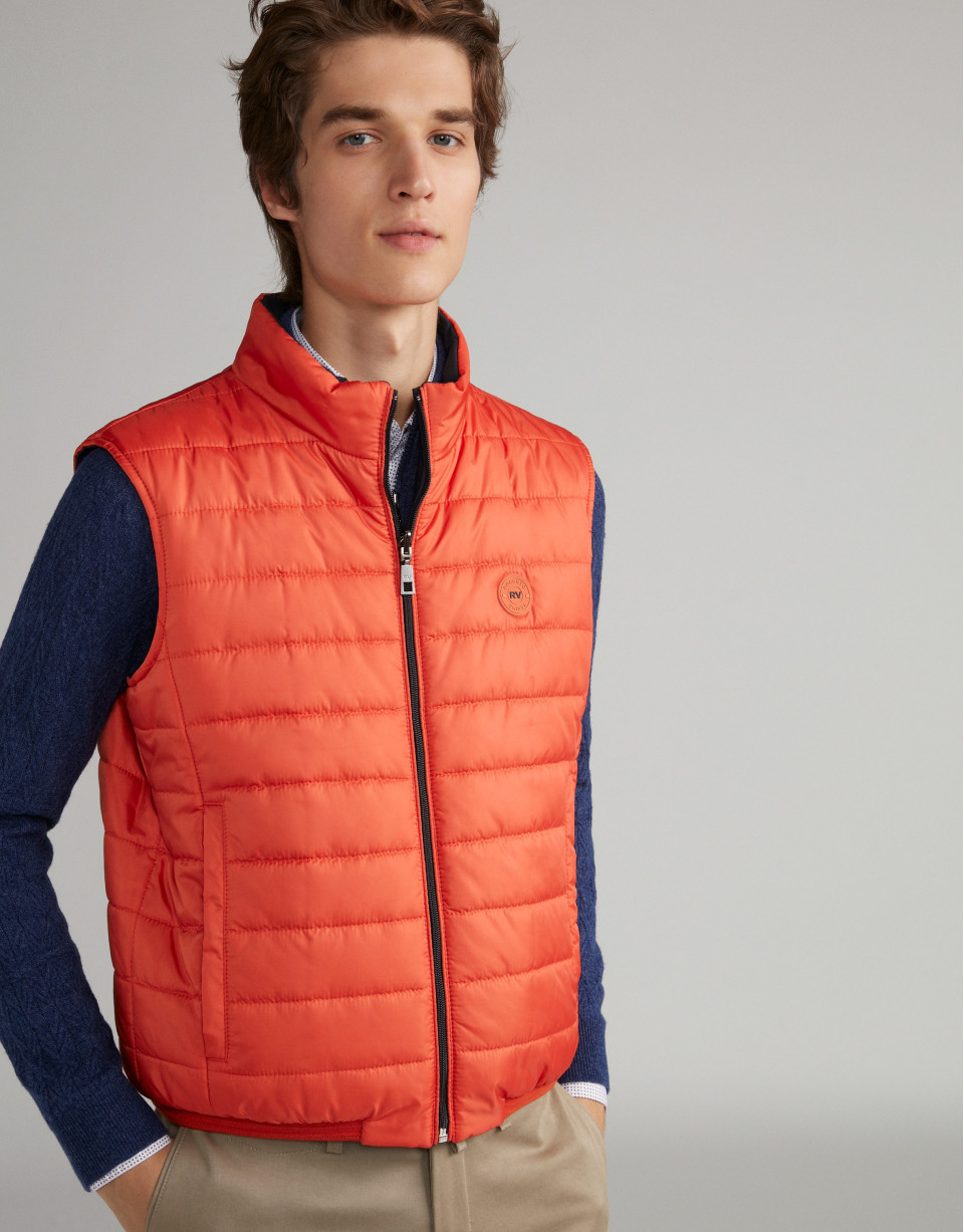 Chaleco reversible naranja/marino