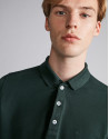 Dark green piqué polo