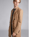 Camel wool, double-breasted coat