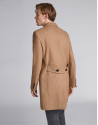 Camel wool, double-breasted coat
