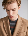 Camel wool, double-breasted coat