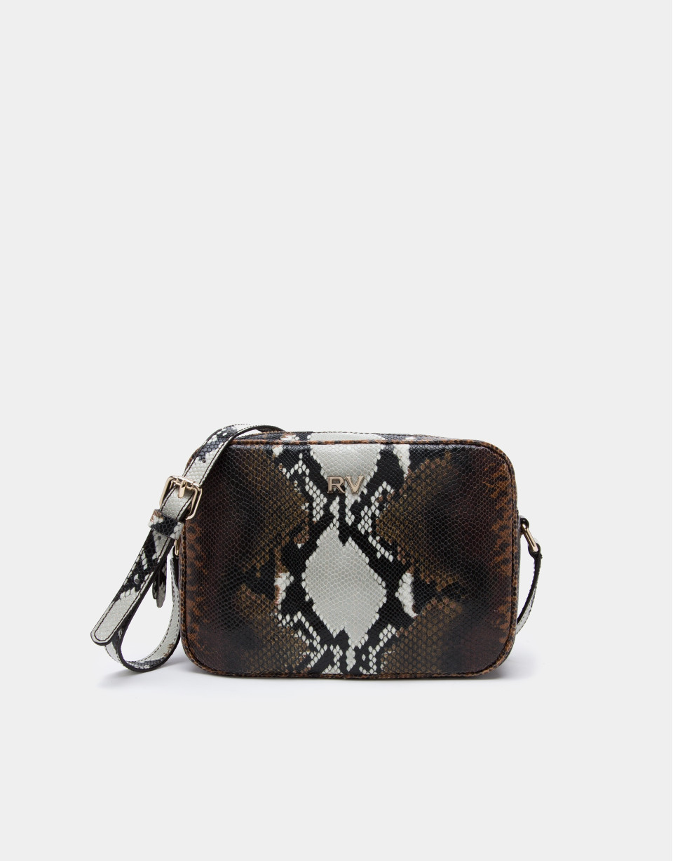 Embossed snakeskin Taylor shoulder bag
