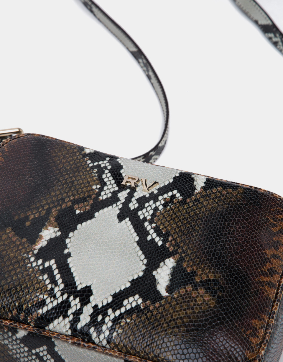 Embossed snakeskin Taylor shoulder bag