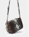 Embossed snakeskin Taylor shoulder bag