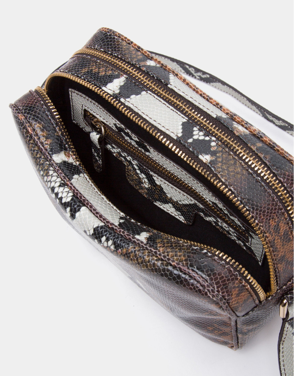 Embossed snakeskin Taylor shoulder bag