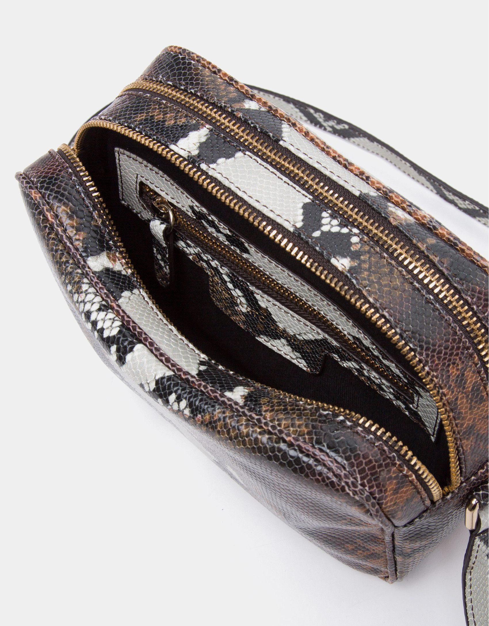 Embossed snakeskin Taylor shoulder bag