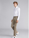 Mink-colored cotton chinos