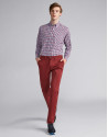 Burgundy cotton chinos