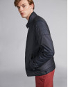 Navy blue tech windbreaker