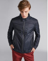 Navy blue tech windbreaker