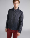 Navy blue tech windbreaker
