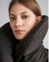 Black oversize ski jacket